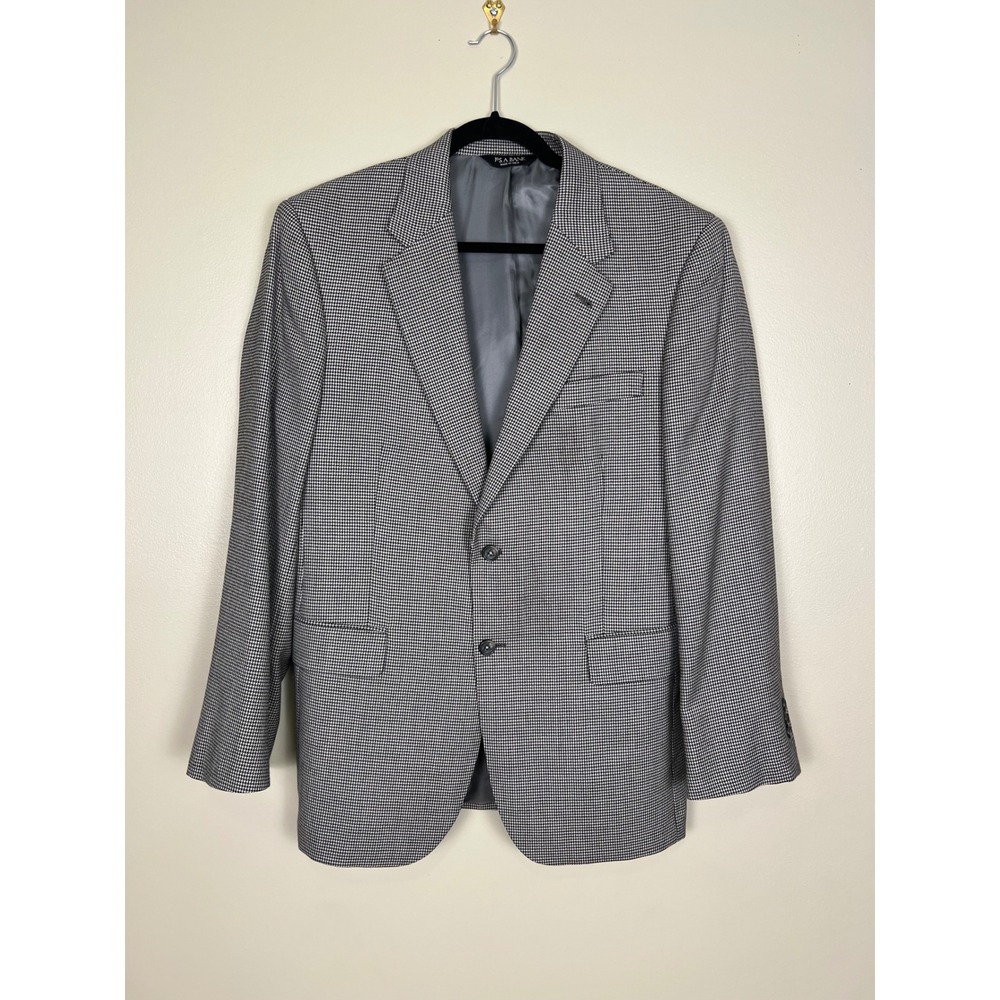 Jos. A. Bank Signature Collection 39R Wool Houndstooth Blazer Sport Coat